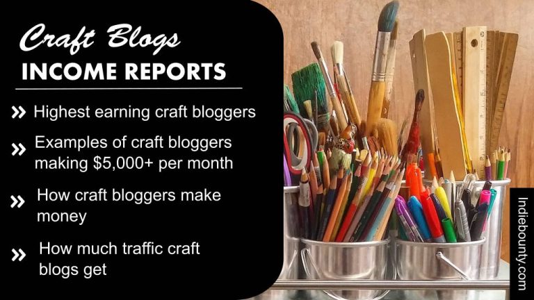 10 Inspiring Crafts Blogs Income and Traffic Reports ($3,000+ monthly)